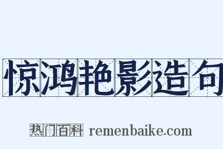 惊鸿艳影造句是什么意思的图片